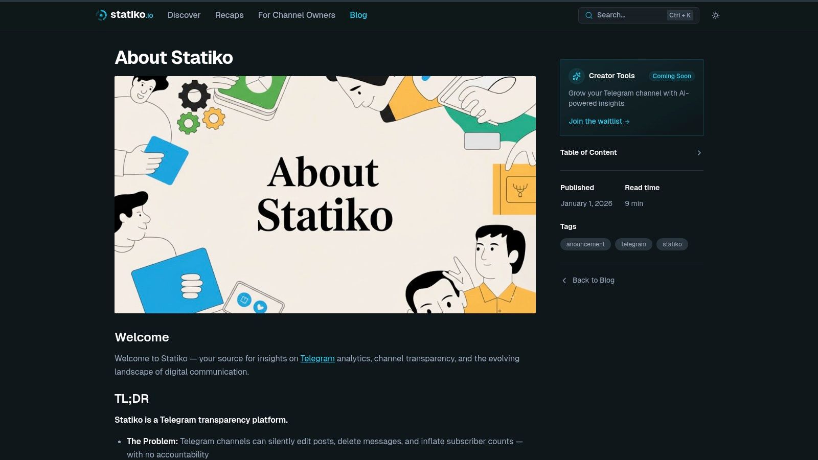 Screenshot from https://statiko.io/insights/about