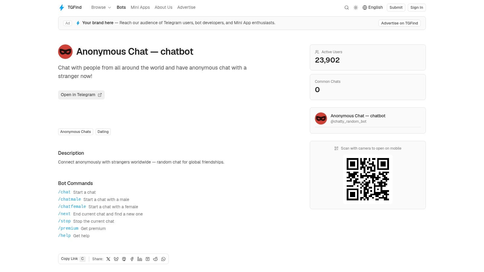 Chatty Random Chat Bot