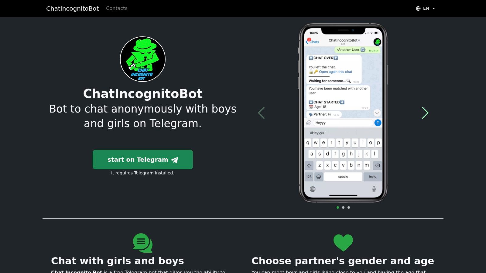 Chat Incognito Bot