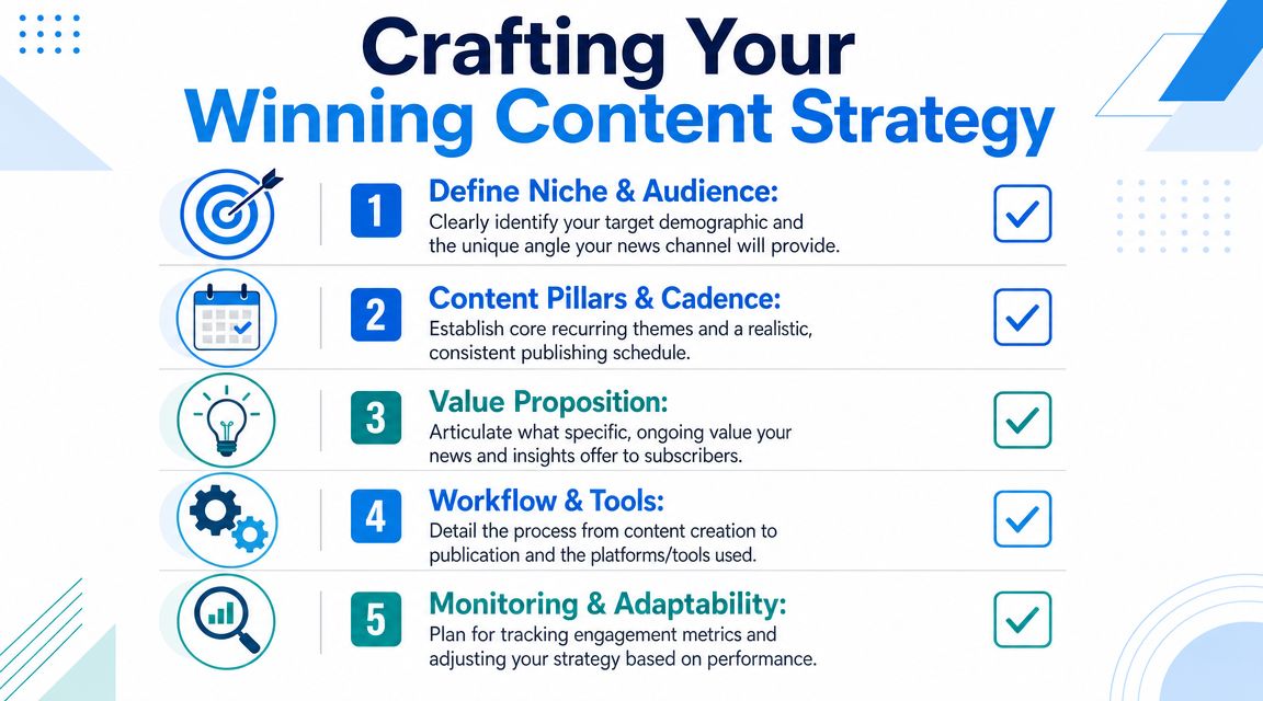 A five-step guide on how to build a winning content strategy for your news channel.